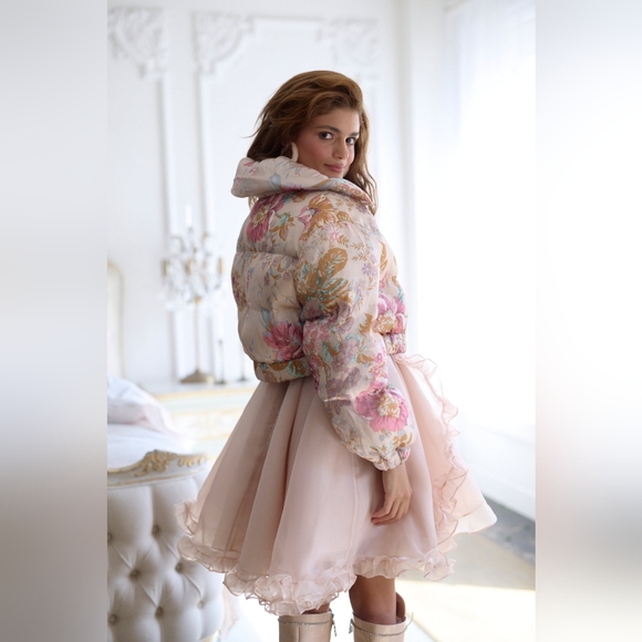 SELKIE The Yorkshire City Shabby Chic Floral Marshmallow Puffer Coat - Picture 6 of 12